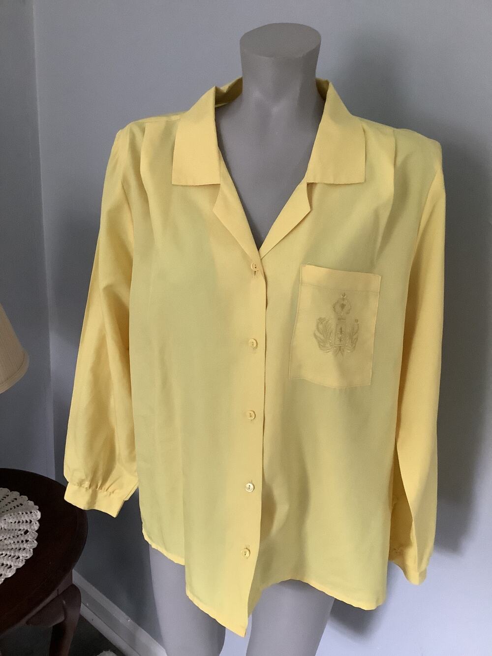 Vintage Park Place yellow Blouse size M